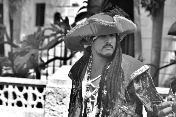 Georgetown Cayman Isla Noviembre Vestido Hombre Identificado Como Pirata Participar — Foto de Stock