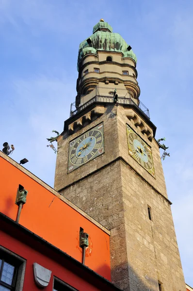 Castillo Antiguo Con Torre Reloj — Foto de Stock