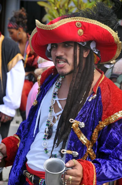 Georgetown Cayman Island November Unidentified Man Dress Pirate Participate Pirates — стоковое фото