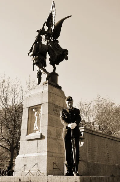 Montreal Canada November Canadian Soldier Uniform Remembrance Day November 2011 — Photo