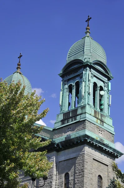 The tower and dome of the parish church of St Anne in Wandsworth, London, England.