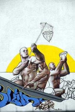 Sokak sanatının grafiti resmi.