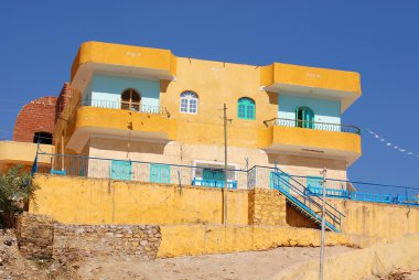 Nubian evi, Mısır, Aswan bölgesi.