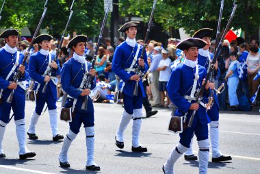 MONTREAL CANADA 06- 24: Unidentified people celebrating Quebec's National Holiday (French: La F?te nationale du Quabec) is celebrated annually on June 24, St. John the Baptist Day on 06-24-07 Montreal