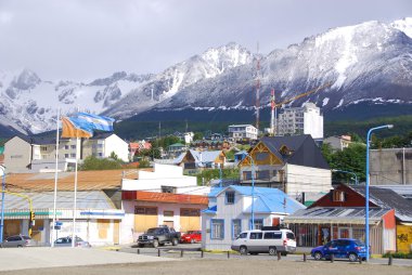 USHUAIA-ARGENTINA NOV. 27: Ushuaia, 27 Kasım 2011 tarihinde Ushuaia Arjantin 'in başkenti olan Ushuaia de Tierra del Fuego' nun başkentidir.