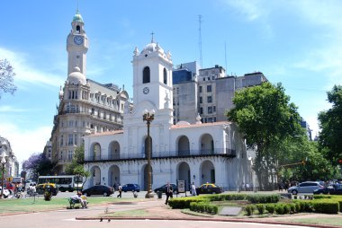 BUENOS - AIRES  - ARGENTINA, NOVEMBER 27: Famous and nice 19th - century historic European building of downtown Buenos Aires, Argentina., South America on November 27 2011
