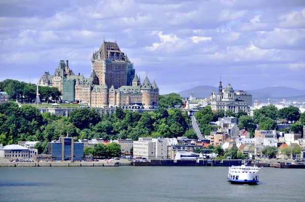 Vista Del Antiguo Quebec Chateau Frontenac Quebec Canadá Fue Designado — Foto de Stock