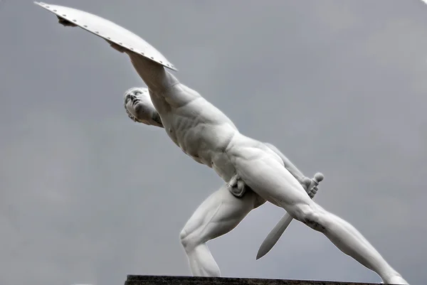 Escultura Humana Velha Homem Guerreiro — Fotografia de Stock