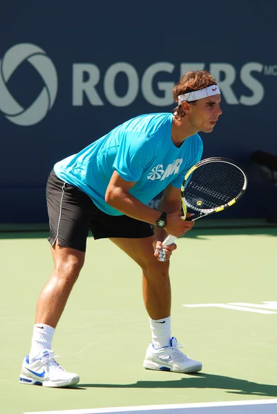 Montreal Agosto Raphael Nadal Sul Campo Allenamento Alla Montreal Rogers — Foto Stock