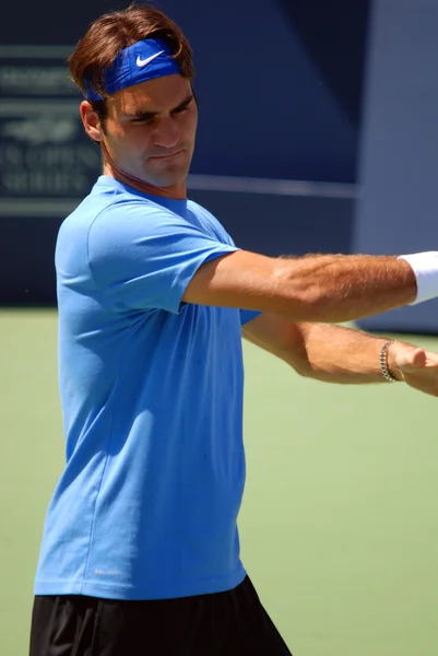Montreal Srpna 2011 Montrealu Kanada Roger Federer Dvoře Montreal Rogers — Stock fotografie