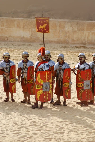 Jerash Jordan November Jordanian Men Dress Roman Soldier Roman Army — стоковое фото