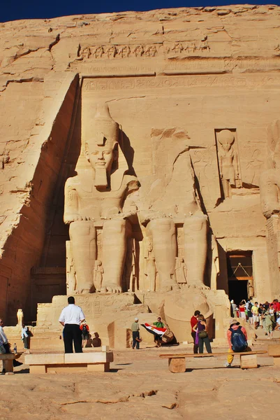 Abu Simbel Egypt November Tourists Visit Abu Simbel Great Temple — Stock fotografie