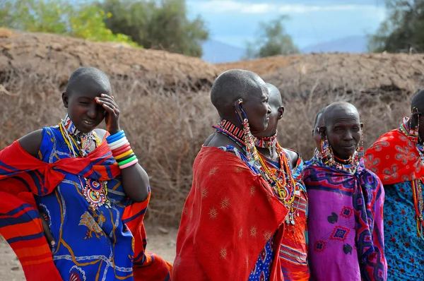 Amboseli Kenya Okt Groep Niet Geïdentificeerde Afrikaanse Mannen Van Masai — Stockfoto