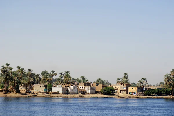 Nile River Bank Egypt Nov 2008 Village Nile River Shore — 图库照片