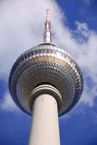 Berlin Γερμανια Μαΐου Fernsehturm Πύργος Τηλεόρασης Που Βρίσκεται Στην Alexanderplatz — Φωτογραφία Αρχείου