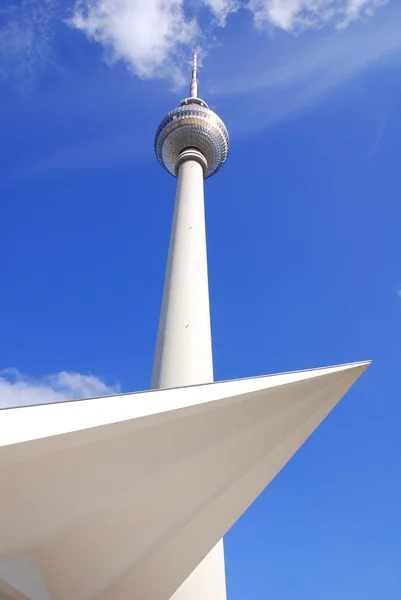 Berlin Almanya Daki Alexanderplatz Bulunan Fernsehturm Televizyon Kulesi Mayıs 2010 — Stok fotoğraf