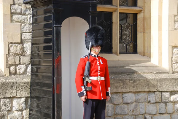 London June Queen Guard Tower London June 2012 Queen Guard — Fotografia de Stock