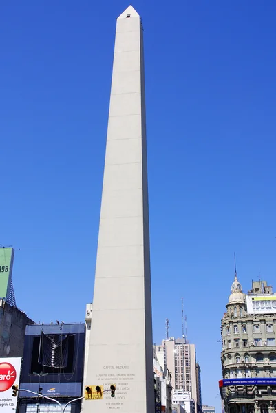 Buenos Areas Argentina November Obelisco Avenida Julio Una Amplia Avenida — Foto de Stock