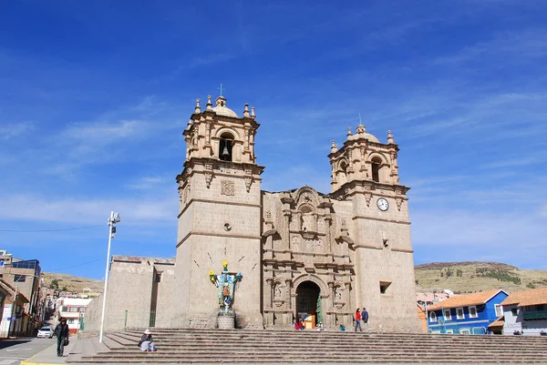 Puno Peru November Cathedral Basalica San Carlos Borromeo Puno Cathedral — 스톡 사진