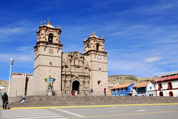 Puno Peru November Cathedral Basalica San Carlos Borromeo Puno Cathedral — Stok fotoğraf