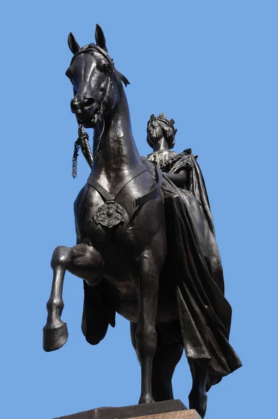 Sculpture Humaine Sur Cheval Sur Fond Céleste — Photo