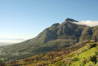 Table Mountain (Afrikaans: Tafelberg) is a flat-topped mountain forming a prominent landmark overlooking the city of Cape Town in South Africa