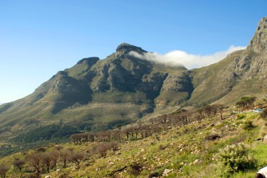 Table Mountain (Afrikaans: Tafelberg) is a flat-topped mountain forming a prominent landmark overlooking the city of Cape Town in South Africa