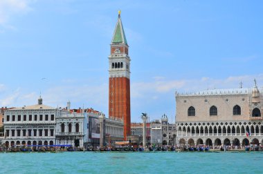 Venice, İtalya - Haziran 2018 yaklaşık: Piazza San Marco (San Marco Meydanı anlamına gelir)