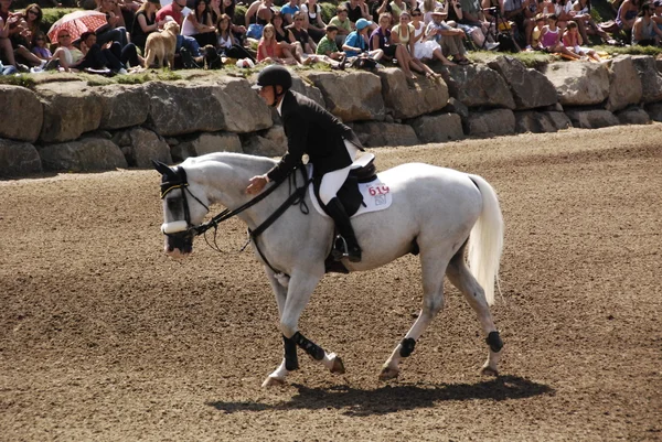 Bromont Canada Luglio Cavaliere Sconosciuto Cavallo Nel 2011 Bromont Internazionale — Foto Stock