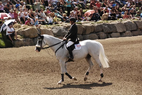 Bromont Canada Luglio Cavaliere Sconosciuto Cavallo Nel 2011 Bromont Internazionale — Foto Stock