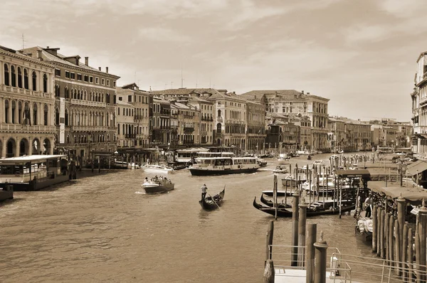 Venice Olaszország Június Turisták Utazik Gondola Vaporetto Vízibusz Grand Canal — Stock Fotó