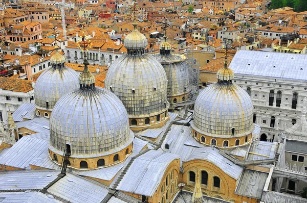 Veduta Delle Cupole Basilica San Marco Venezia Basilica Patriarcale Cattedrale — Foto Stock