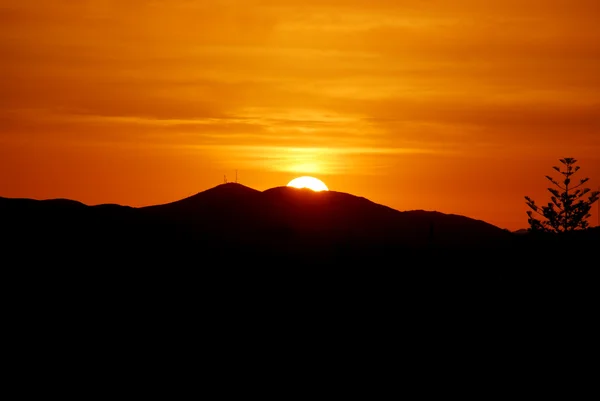 Puesta Sol Sobre Desierto Peruano Cerca Ariquipa Perú —  Fotos de Stock