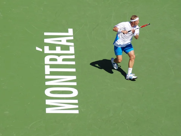 Monreal 8月7日 2007年8月5日にカナダのモントリオールでモントリオールロジャースカップの裁判所にジョナスBjorkman 元世界第4位のプロテニス選手 元ワールド ノーでもある ２回に１回 — ストック写真