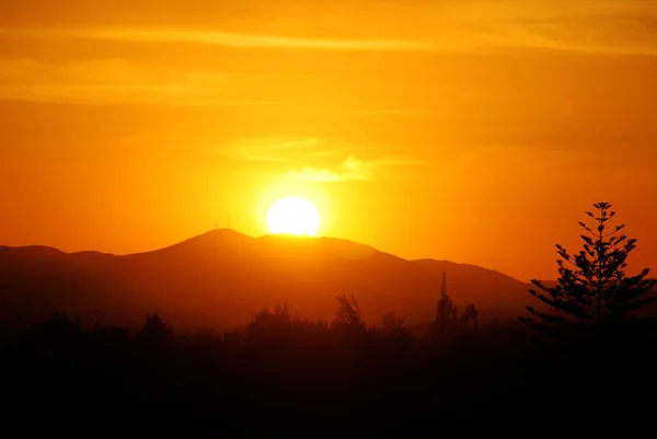 Puesta Sol Sobre Desierto Peruano Cerca Ariquipa Perú —  Fotos de Stock