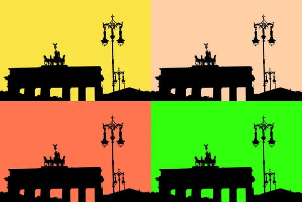 Vectorillustratie Van Brandenburger Tor Berlijn — Stockfoto