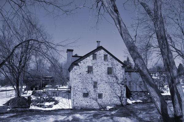 Frelighsburg Quebec Kanada Freligh Mill Pike Folyón 1839 Ben Épült — Stock Fotó