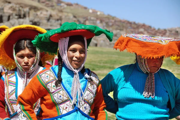 Saksaywaman Perú Noviembre Retrato Niños Identificados Ropa Tradicional Checaspampa Noviembre — Foto de Stock