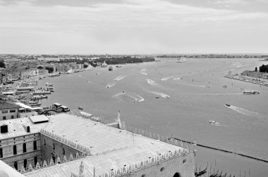 Venedik şehrinin havadan görünümü