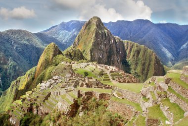 Cusco bölgesindeki Mach Picchu görünümü, Peru