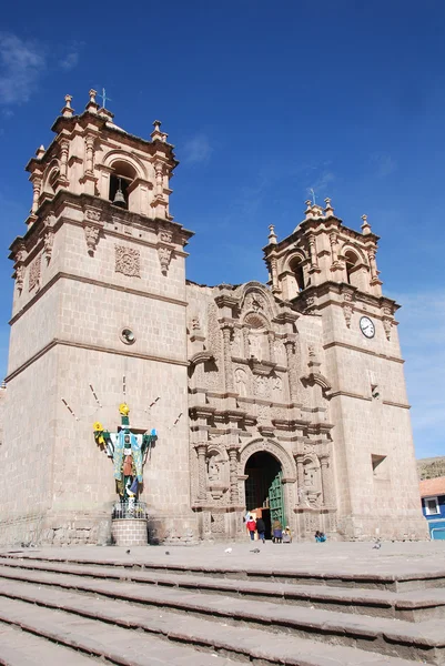 Puno Peru November Cathedral Baselica San Carlos Borromeo Puno Cathedral — Foto de Stock