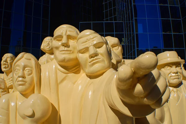 Montreal Canada Juni Die Beleuchtete Menge Ist Eine Öffentliche Skulptur — Stockfoto