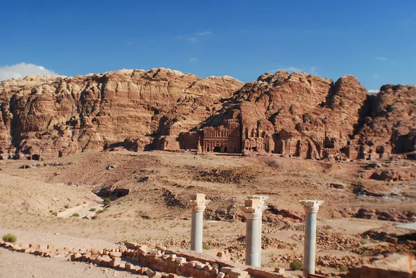 Petra Ürdün Deki Tarihi Bina — Stok fotoğraf