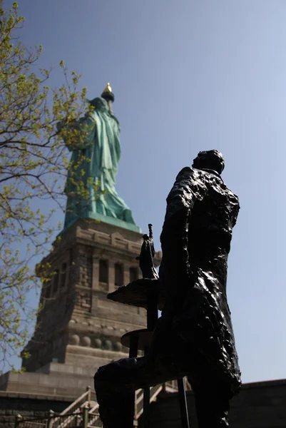 Blick Auf Freiheitsstatue New York — Stockfoto