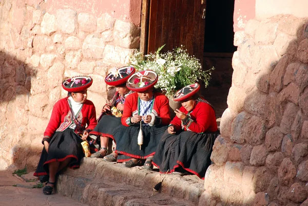 Pessoas Roupas Tradicionais Peru — Fotografia de Stock