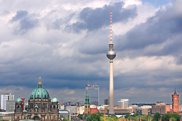 Aerial view of Berlin city
