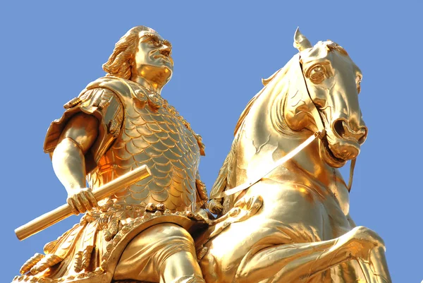 Gouden Sculptuur Lucht Achtergrond — Stockfoto