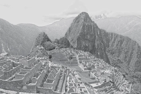 Mach Picchu Látképe Cusco Régióban Peruban — Stock Fotó