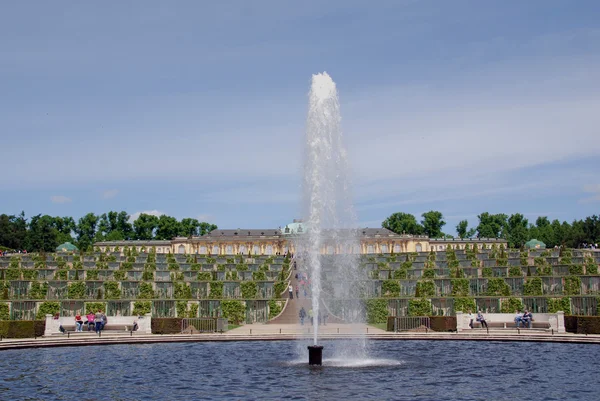 Sanssouci Jméno Bývalého Letního Paláce Fredericka Velikého Krále Pruska Postupimi — Stock fotografie