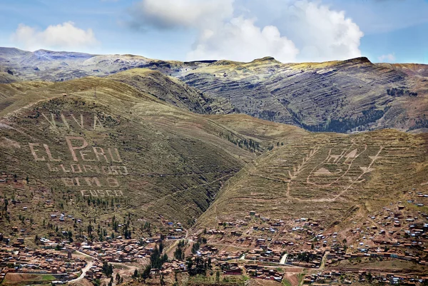 Dorf Den Bergen Des Tals Peru — Stockfoto